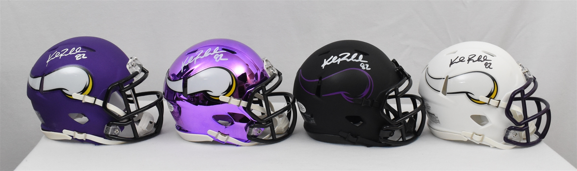 Kyle Rudolph Minnesota Vikings Lot of 4 Autographed Mini Helmets