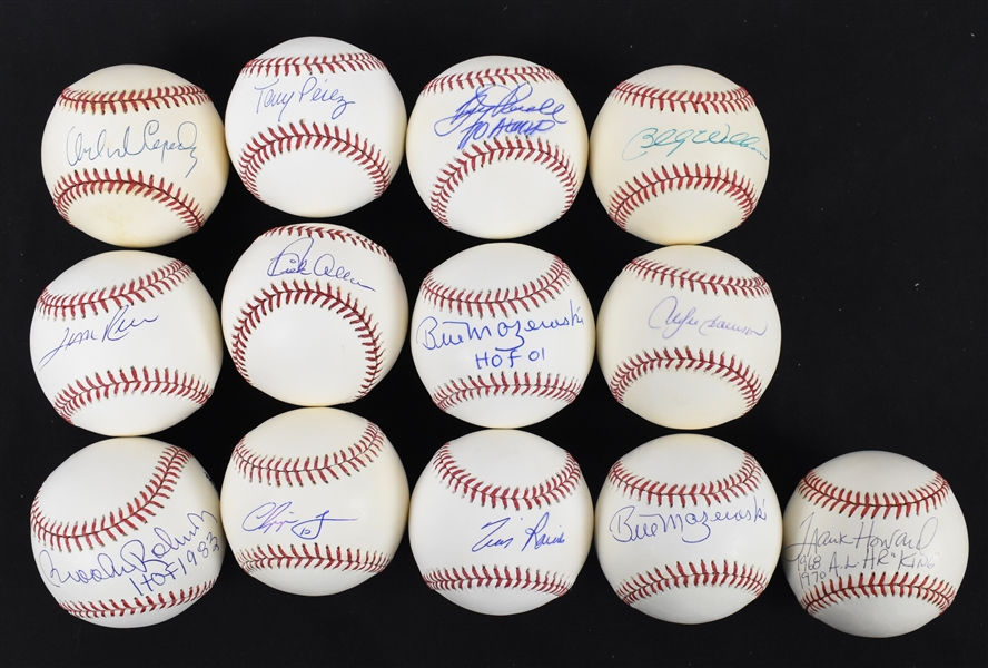 Collection of 13 Autographed Baseballs 