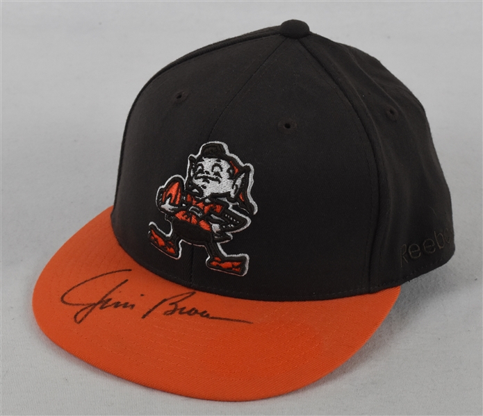 Jim Brown Autographed Hat
