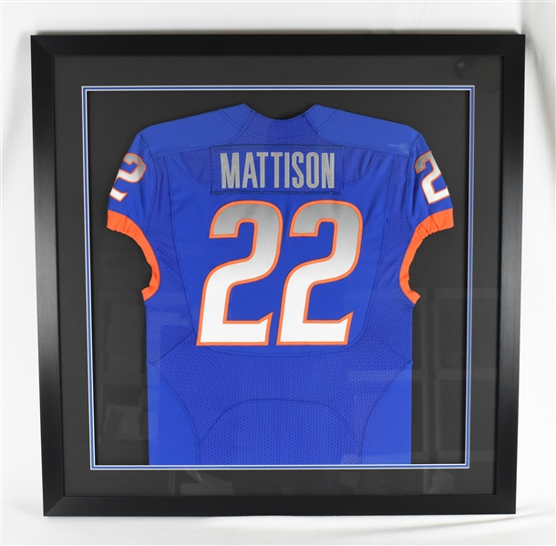 Alexander Mattison Game Used Boise State College Jersey