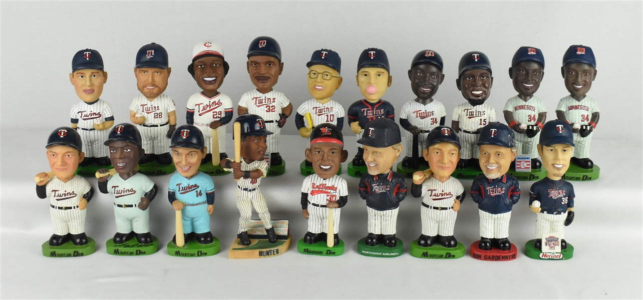 Collection of 19 Minnesota Twins Bobbleheads