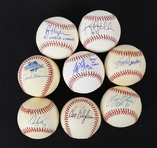 Minnesota Twins Lot of 8 Autographed 1987 & 1991 Baseballs