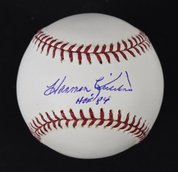 Harmon Killebrew Autographed & Inscribed HOF 84 Baseball w/Reggie Jackson Box Bag & COA