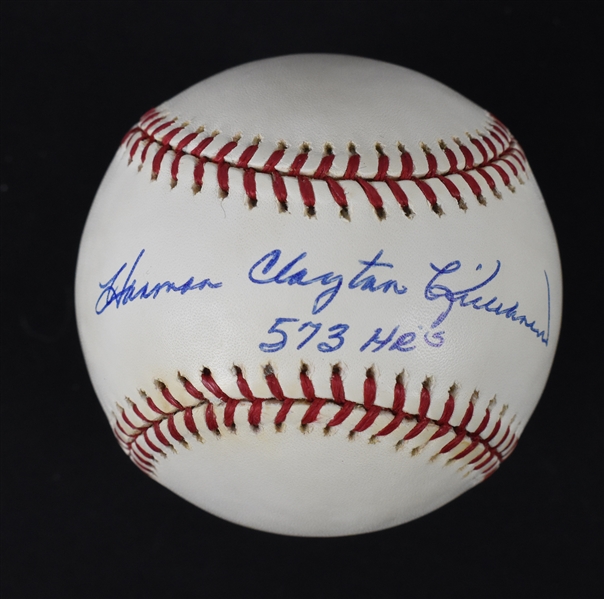 Harmon Clayton Killebrew Autographed & Inscribed 573 HRs Baseball w/Reggie Jackson Box Bag & COA