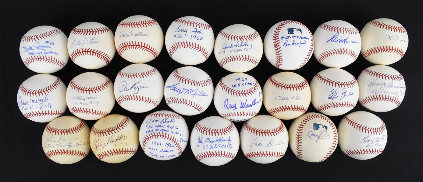 Collection of 23 Autographed Baseballs