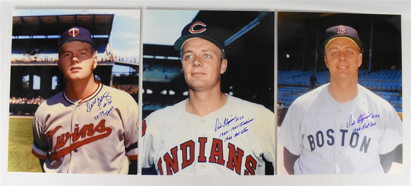 Minnesota Twins Lot of 3 Autographed & Inscribed 16x20 Photos