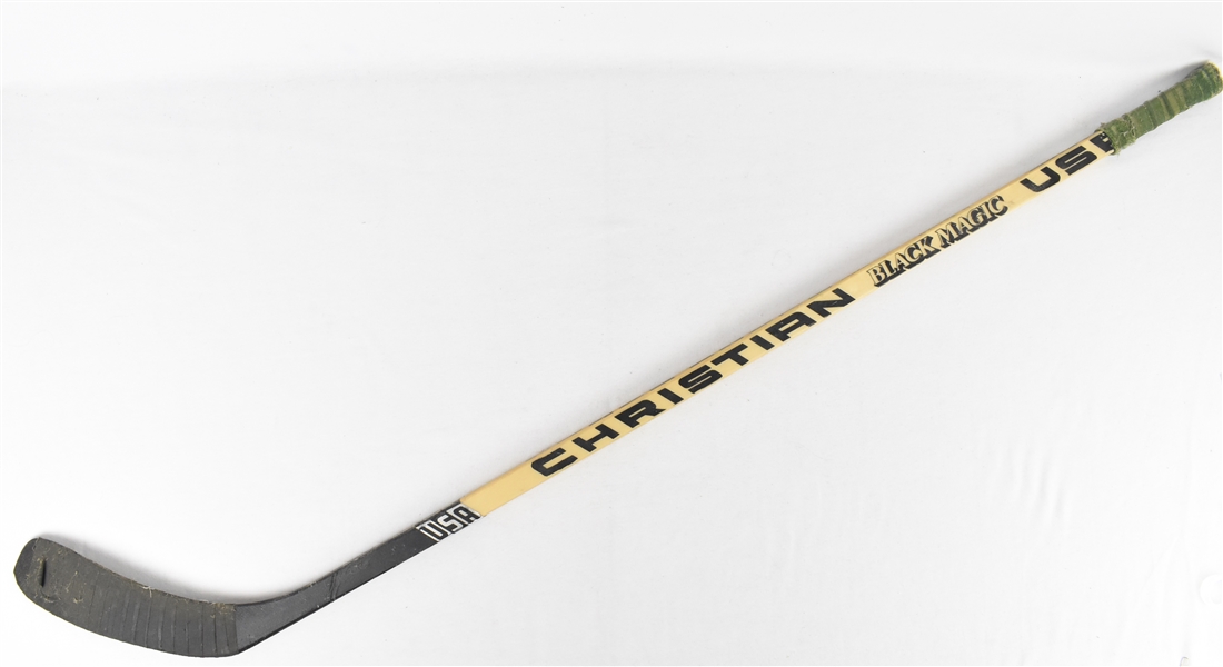 Neal Broten Game Used & Autographed Minnesota North Stars Hockey Stick