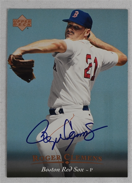 Roger Clemens Autographed 5x7 Card UDA