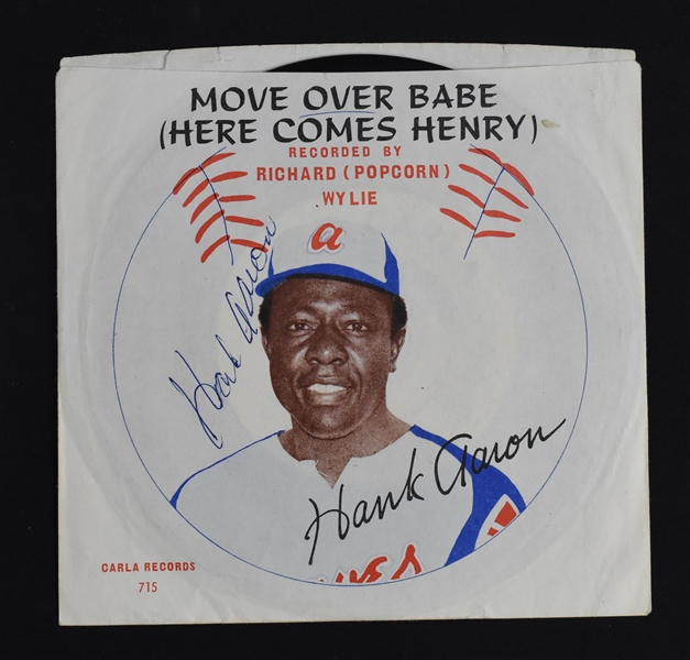 Hank Aaron Autographed Record 