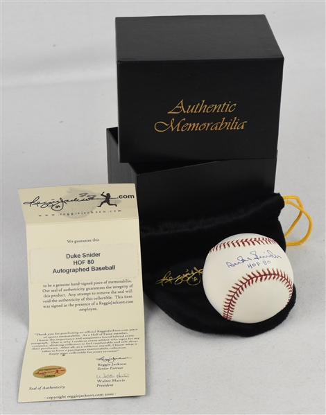 Duke Snider Autographed & Inscribed Baseball 