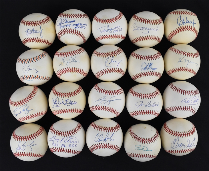 Collection of 20 Autographed Baseballs w/Will Clark