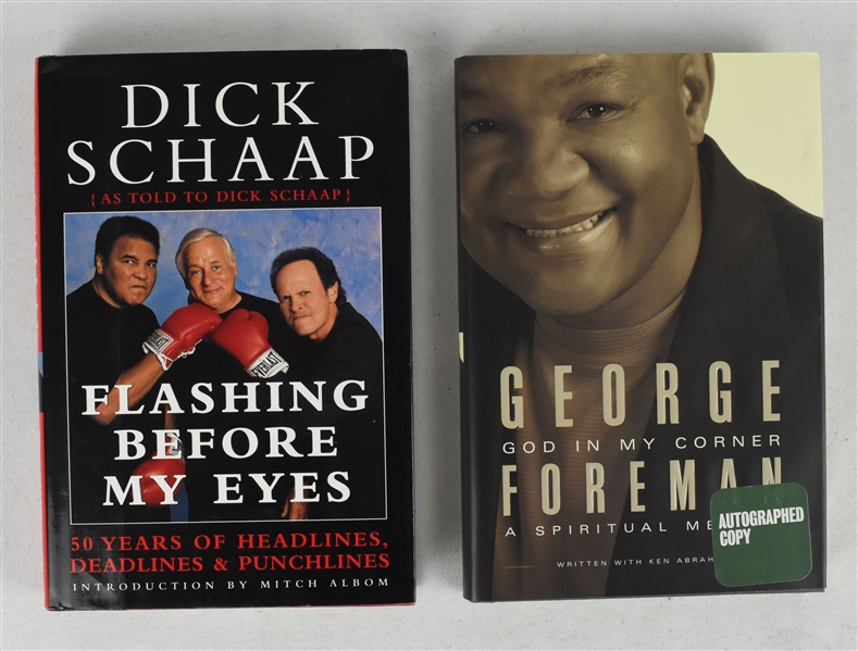 George Foreman & Dick Schapp Lot of 2 Autographed Books