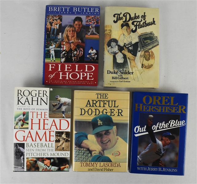 Los Angeles Dodgers Lot of 5 Autographed Books w/Sandy Koufax