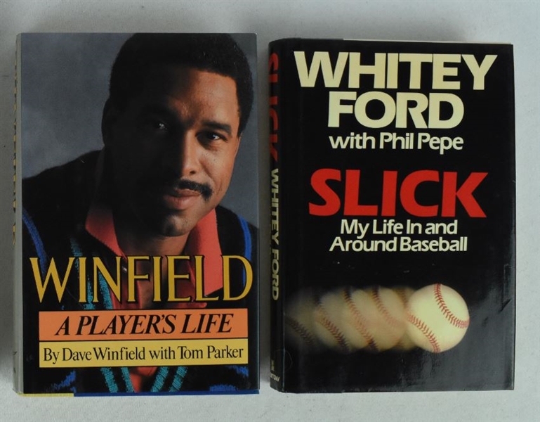 Whitey Ford Dave Winfield & Reggie Jackson Autographed Books