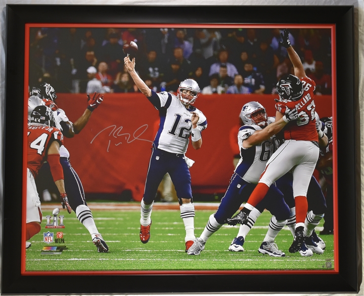 Tom Brady Autographed Super Bowl 51 Limited Edition 40x50 Framed Photo