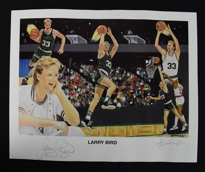 Larry Bird Autographed Limited Edition Lithograph