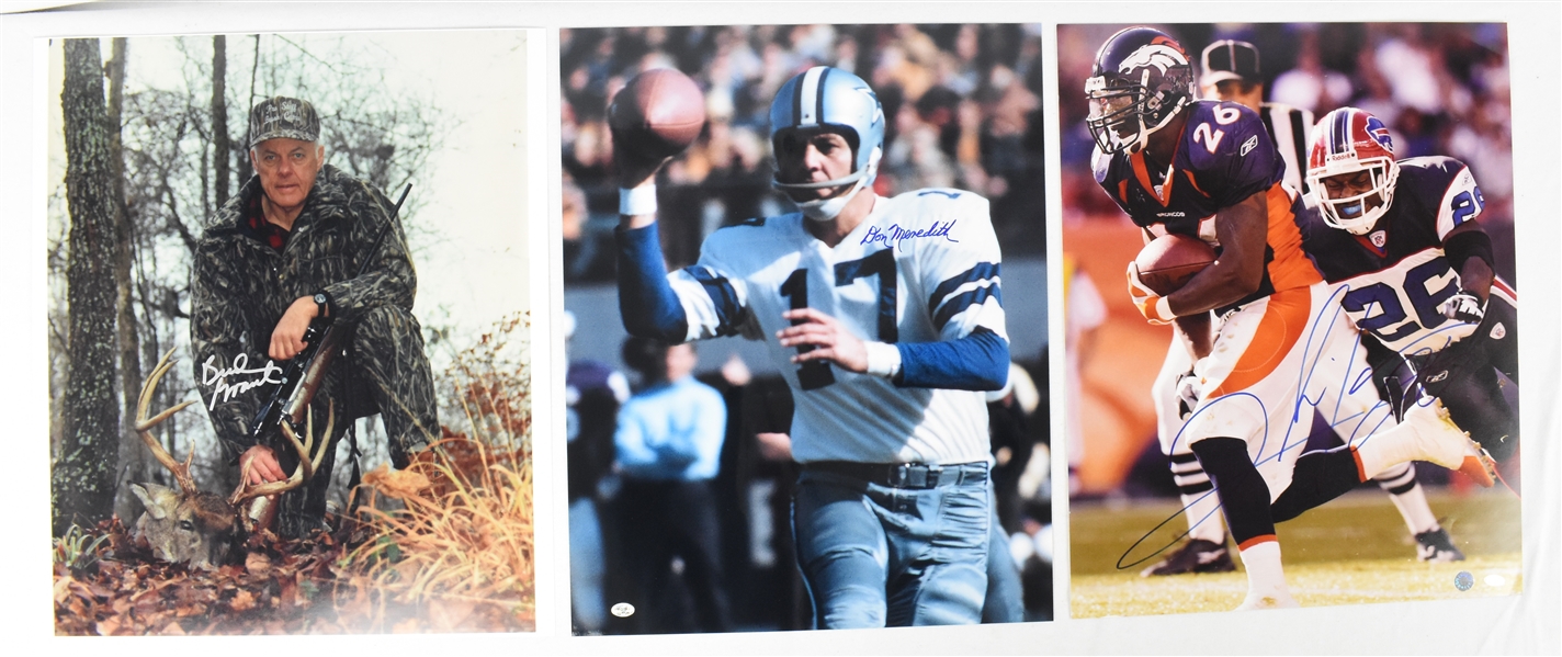 Lot of 3 Autographed 16x20 Photos w/Bud Grant