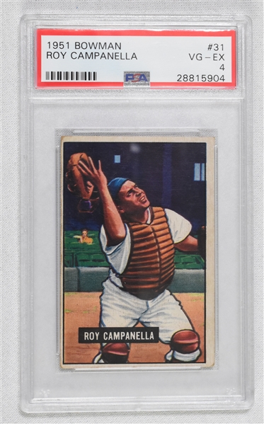 Roy Campanella 1951 Bowman Card # 31 PSA 4