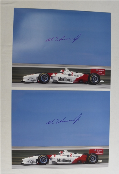 Al Unser Jr. Lot of 2 Autographed 16x20 Photos