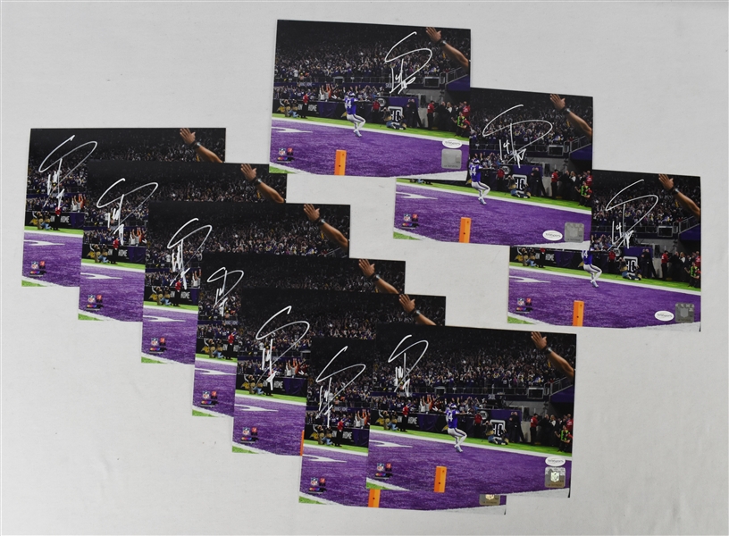 Stefon Diggs Lot of 10 Autographed 8x10 Photos