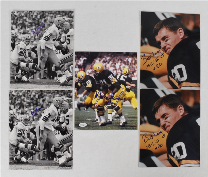 Green Bay Packers Lot of 5 Autographed 8x10 Photos