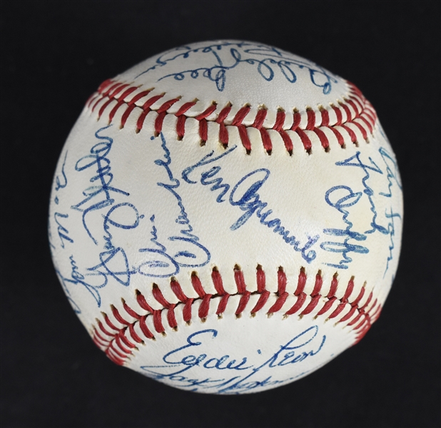 Cleveland Indians 1972 Team Signed Baseball