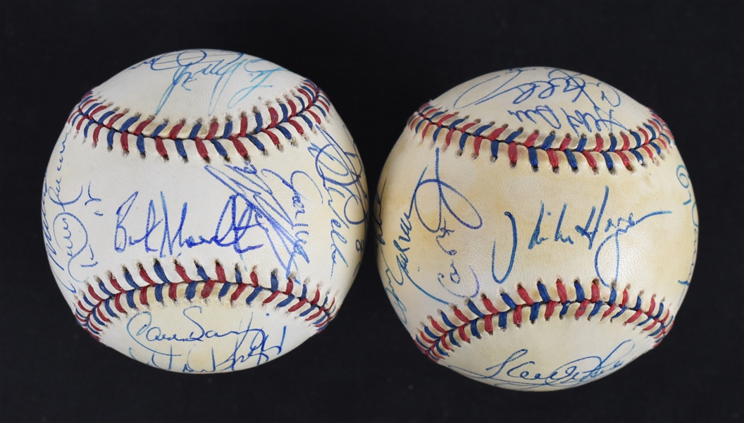 Team Signed 1995 & 1996 All-Star Baseballs
