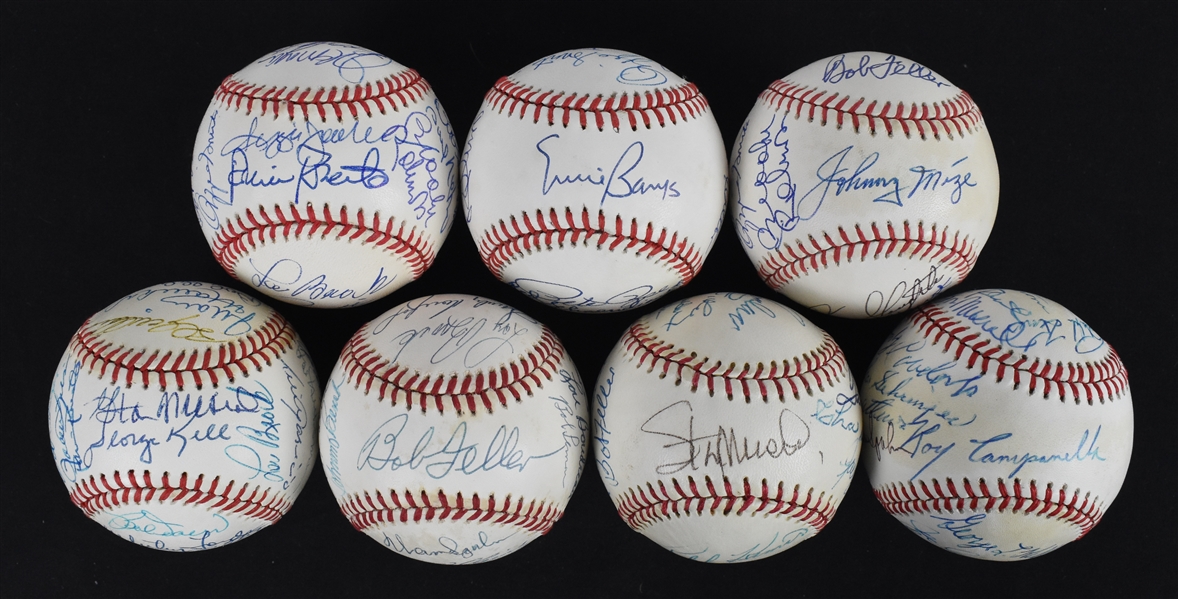 Hall of Fame Lot of 7 Multi Signed Baseballs