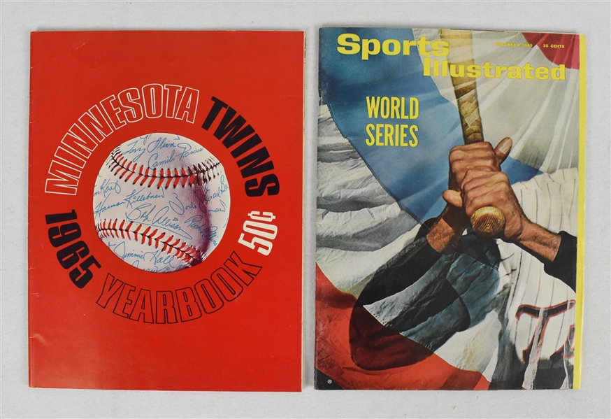 Minnesota Twins 1965 World Series Yearbook & Sports Illustrated