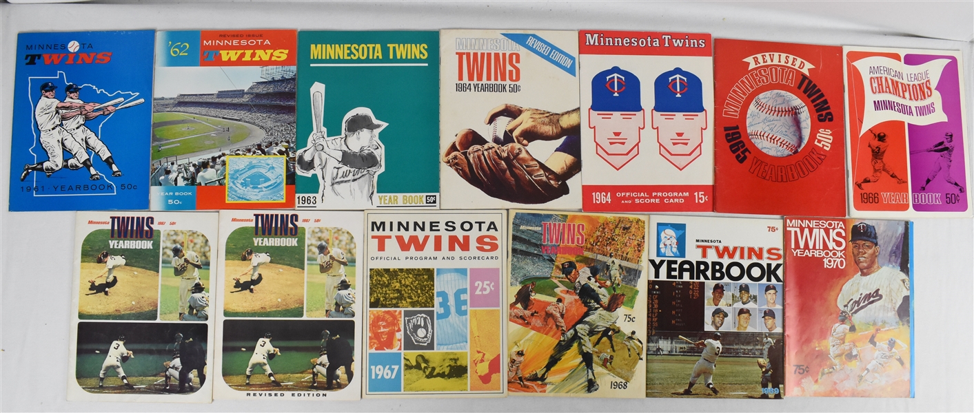Minnesota Twins 1961-1980 Collection of 25 Yearbooks  