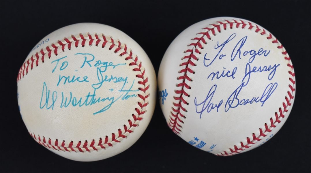 Dave Boswell & Al Worthington Autographed Baseballs