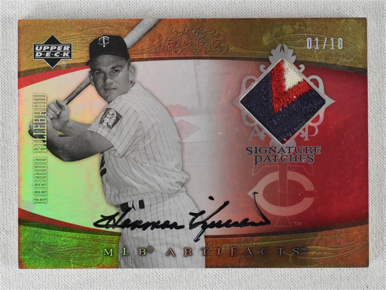 Harmon Killebrew 2005 Upper Deck Autographed MLB Artifacts Signature Patch Card #1/10