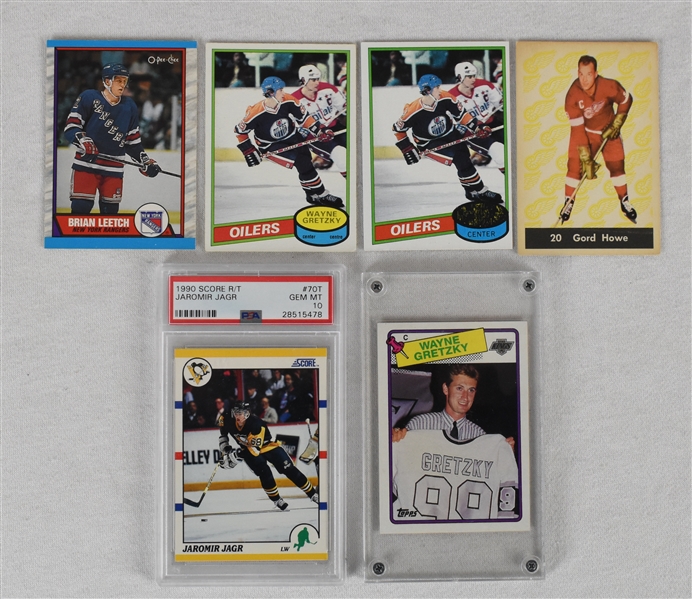 Lot of 6 Hockey Cards w/Wayne Gretzky & Gordie Howe