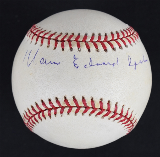 Warren Edward Spahn Autographed Full Name Baseball