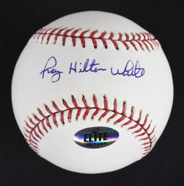 Roy Hilton White Autographed Full Name Baseball