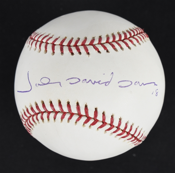 Johnny David Damon Autographed Full Name Baseball