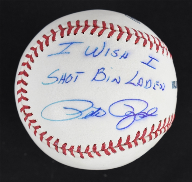 Pete Rose "I Wish I Shot Bin Laden" Autographed & Inscribed Baseball