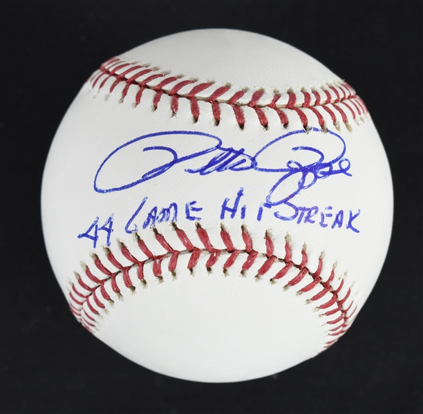 Pete Rose "44 Game Hit Streak" Autographed & Inscribed Baseball