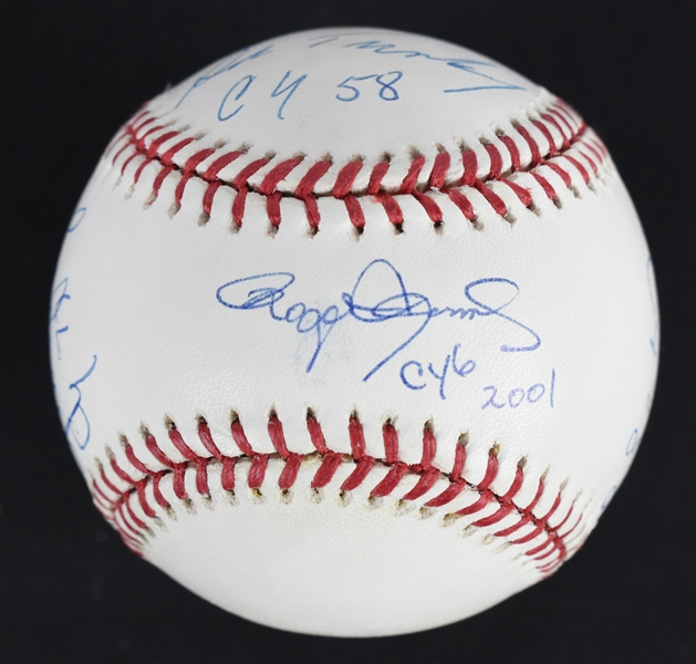 New York Yankee Cy Young Award Winners Autographed Baseball  