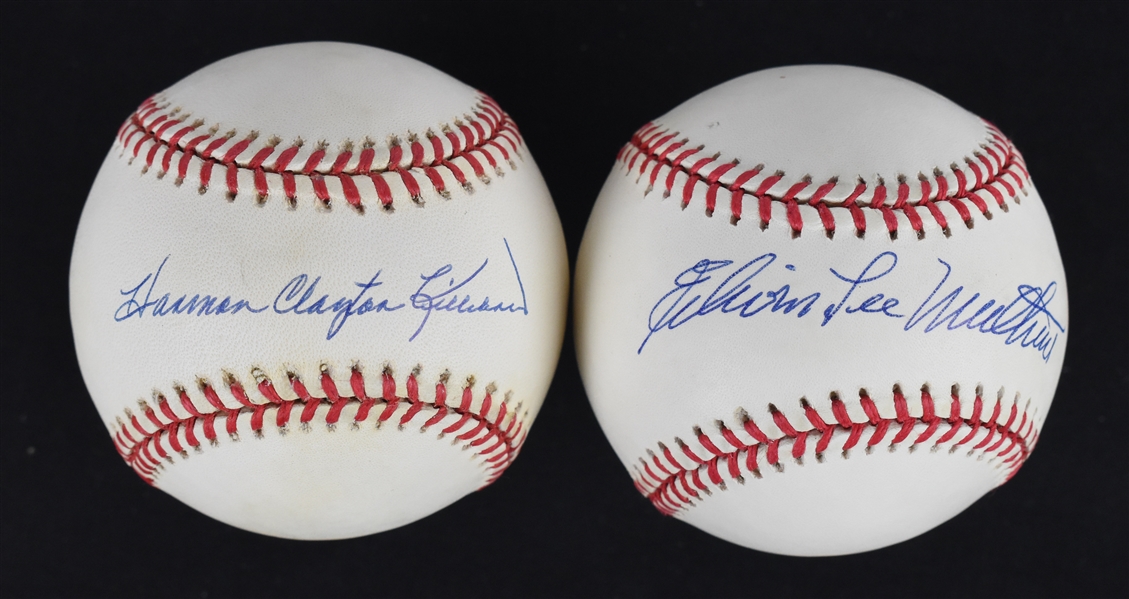 Harmon Clayton Killebrew & Edwin Lee Mathews Autographed Full Name Baseballs 