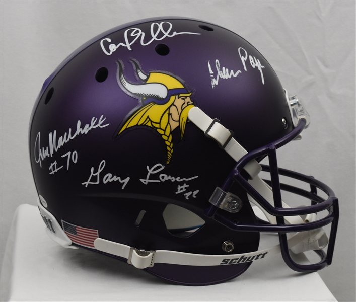 Purple People Eaters Autographed Minnesota Vikings Full Size Replica Helmet