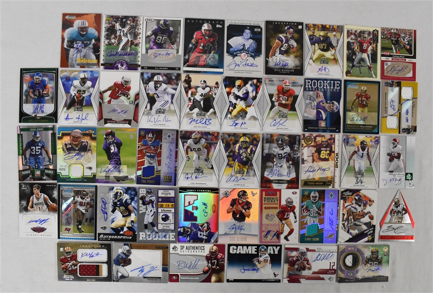 Collection of 45 Autographed Football Cards 