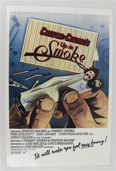 Cheech & Chong "Up In Smoke" Autographed Movie Poster 