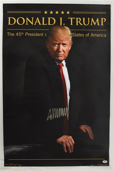 Donald Trump Autographed 45th President of The United States Poster