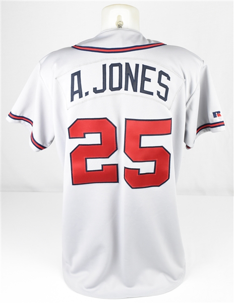 Andruw Jones 1996 Atlanta Braves Game Used Rookie Road Jersey w/Dave Miedema LOA