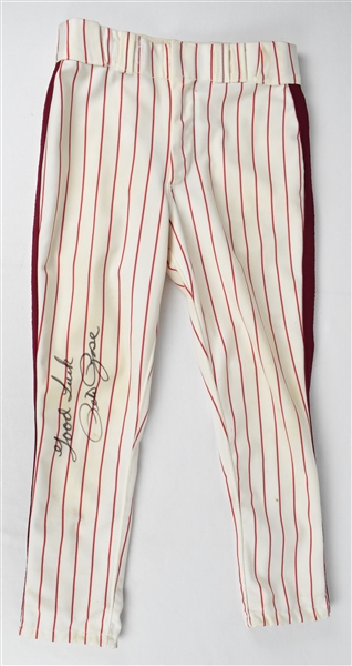 Pete Rose 1981 Philadelphia Phillies Game Used & Autographed Pants w/Dave Miedema LOA