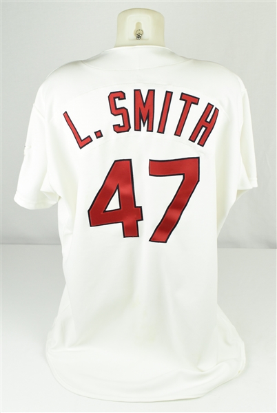 Lee Smith 1992 St Louis Cardinals Game Used & Autographed Jersey w/Dave Miedema