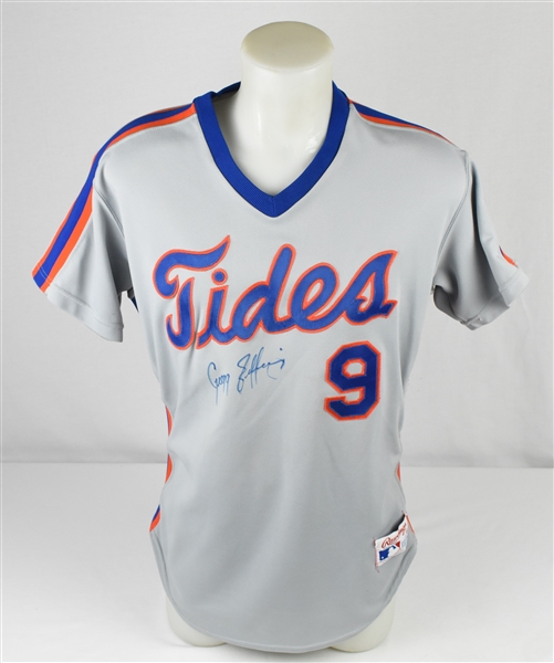 Greg Jefferies 1988 Tidewater Tides (NY Mets ML) Game Used & Autographed Road Gray Jersey w/Dave Miedema LOA