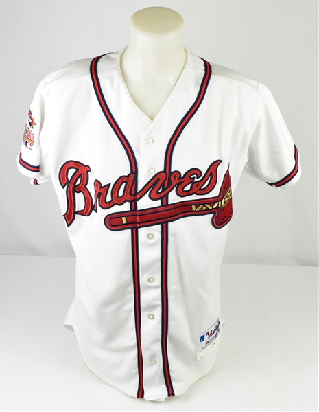 Reggie Sanders  2000 Atlanta Braves Game Used & Autographed Jersey