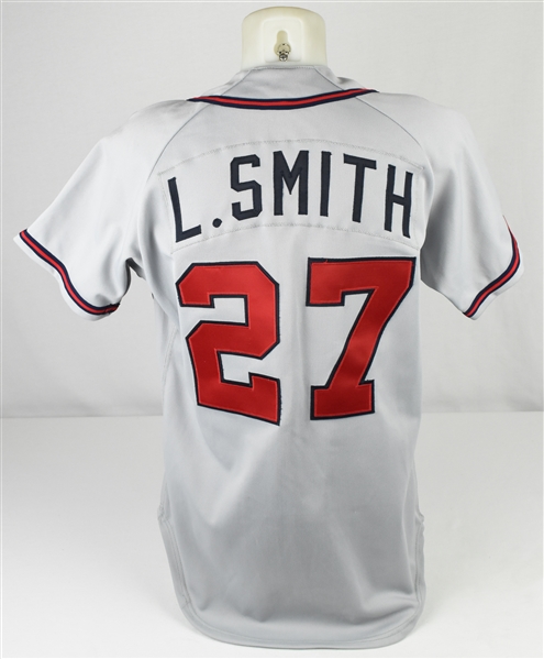 Lonnie Smith 1992 Atlanta Braves Game Used Jersey w/Dave Miedema LOA